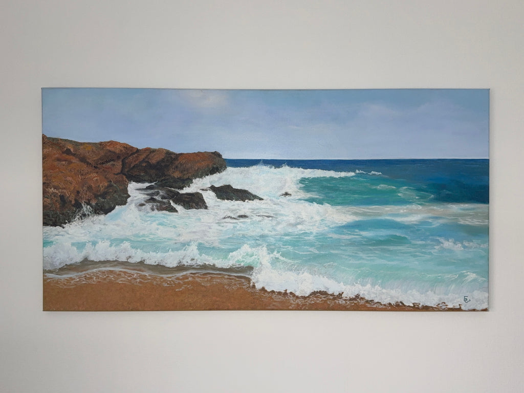 Turquoise Noise – 50 x 100 cm