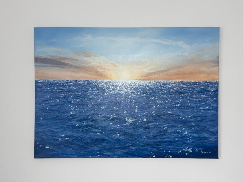 Ocean in Golden Light - 50 x 70 cm
