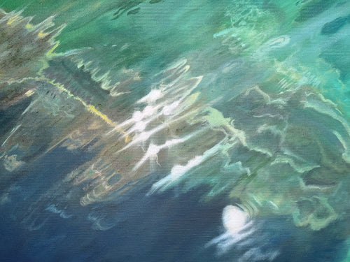 Light in deep green - 50 x 70 cm