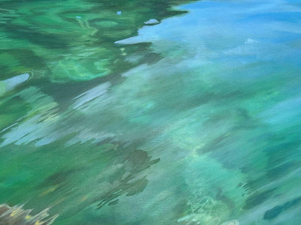 Light in deep green - 50 x 70 cm