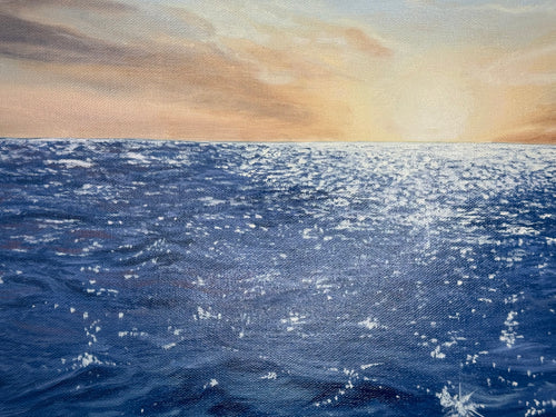 Ocean in Golden Light - 50 x 70 cm