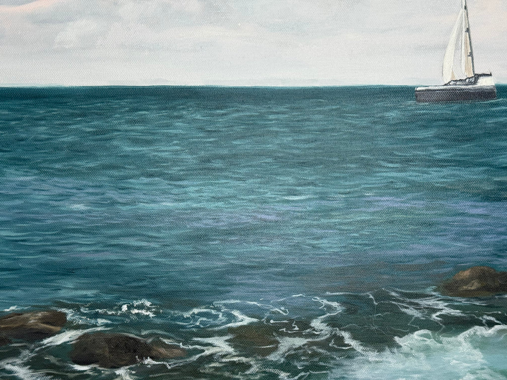 Departure in the Evening Light - 50 x 100 cm