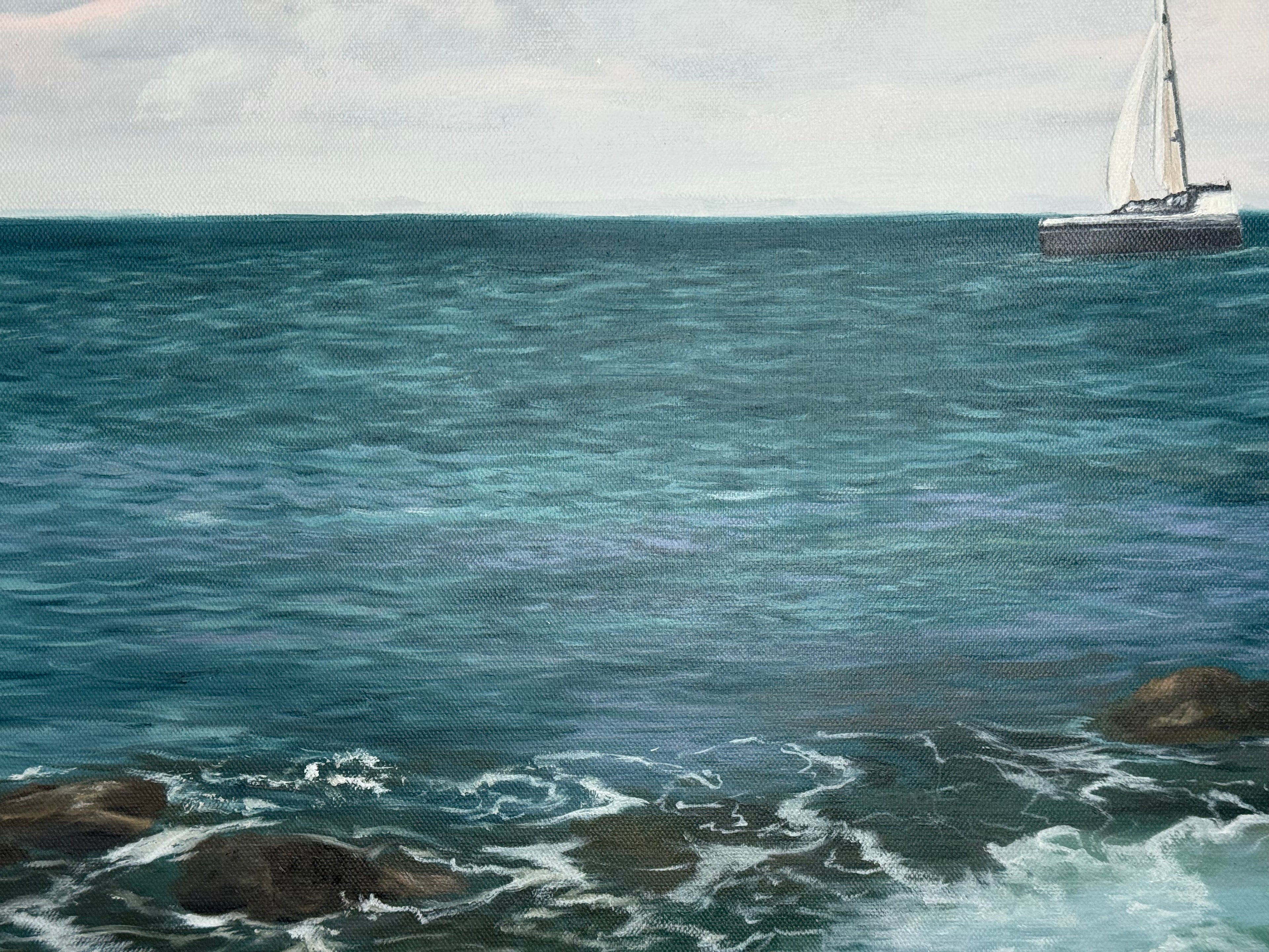 Departure in the Evening Light - 50 x 100 cm