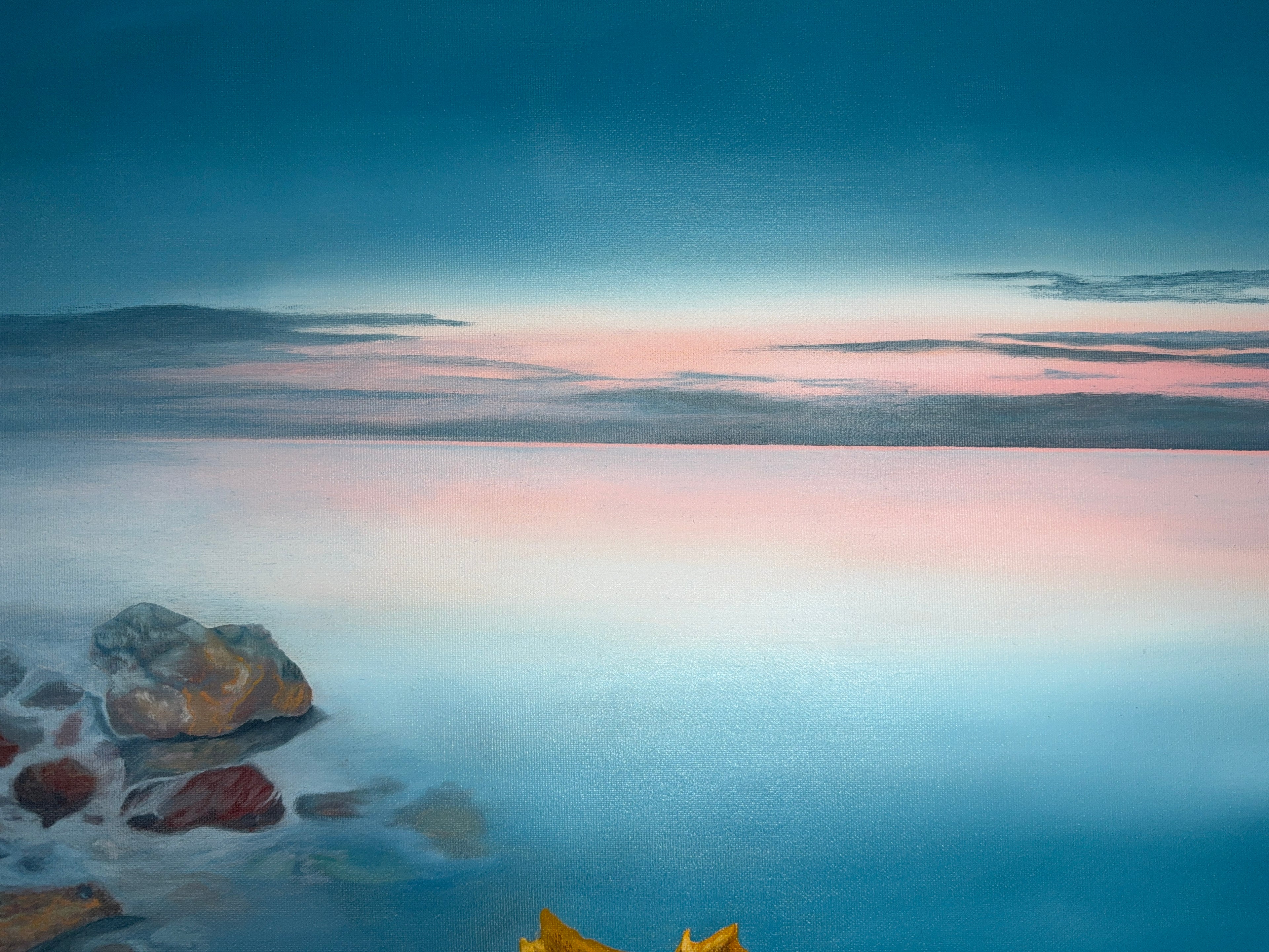 Autumn Light on the Shore - 60 x 60 cm