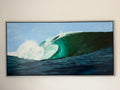 Smaragdwelle - 60 x 120 cm (gerahmt)